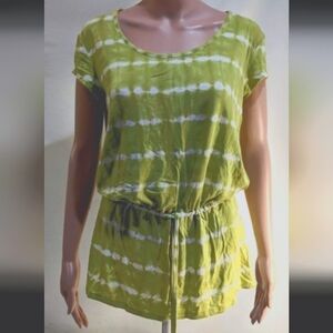 Women's Small Michael Kors Cinch Waist Blouse blousen short sleeve shirt euc